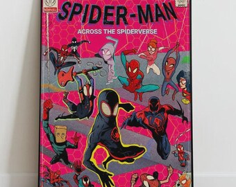 Póster de Spiderman de Miles Morales: Arte del cómic Spiderverse