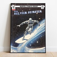 Silver Surfer Classic Semi-glossy Paper Wooden Framed Poster - Etsy