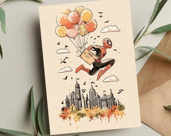 Spider-Man Birthday Card: Funny Superhero Greeting Card