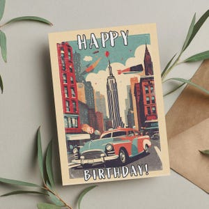 New York Birthday Card • Biglietto d'auguri • Biglietto di compleanno • New York Card • Biglietti di compleanno per lui • Biglietti di compleanno per lei