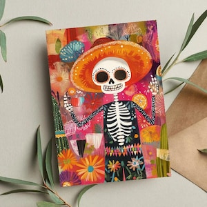 Mexico verjaardagskaart, Mexicaanse wenskaart, Fiesta verjaardagskaart, reiskaart, kleurrijke kaart, verjaardagskaart voor hem, verjaardagskaart voor haar