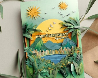 Rio de Janeiro Birthday Card: Brazil Travel Gift