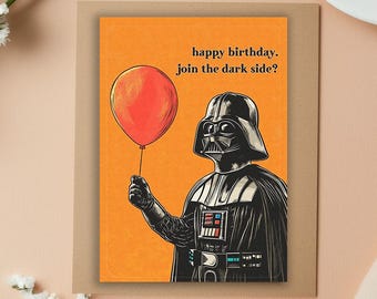 Darth Vader Birthday Card: Funny Star Wars Gift (A5)