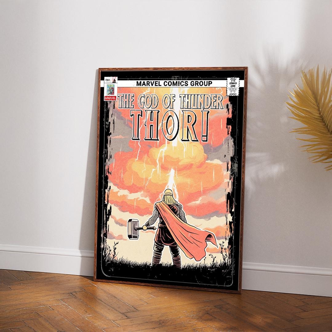 Thor Poster, Avengers Poster, Superhero Poster, God of Thunder Print ...