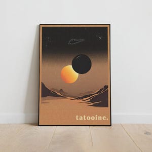 Poster di viaggio di Tatooine: stampa minimalista di Star Wars