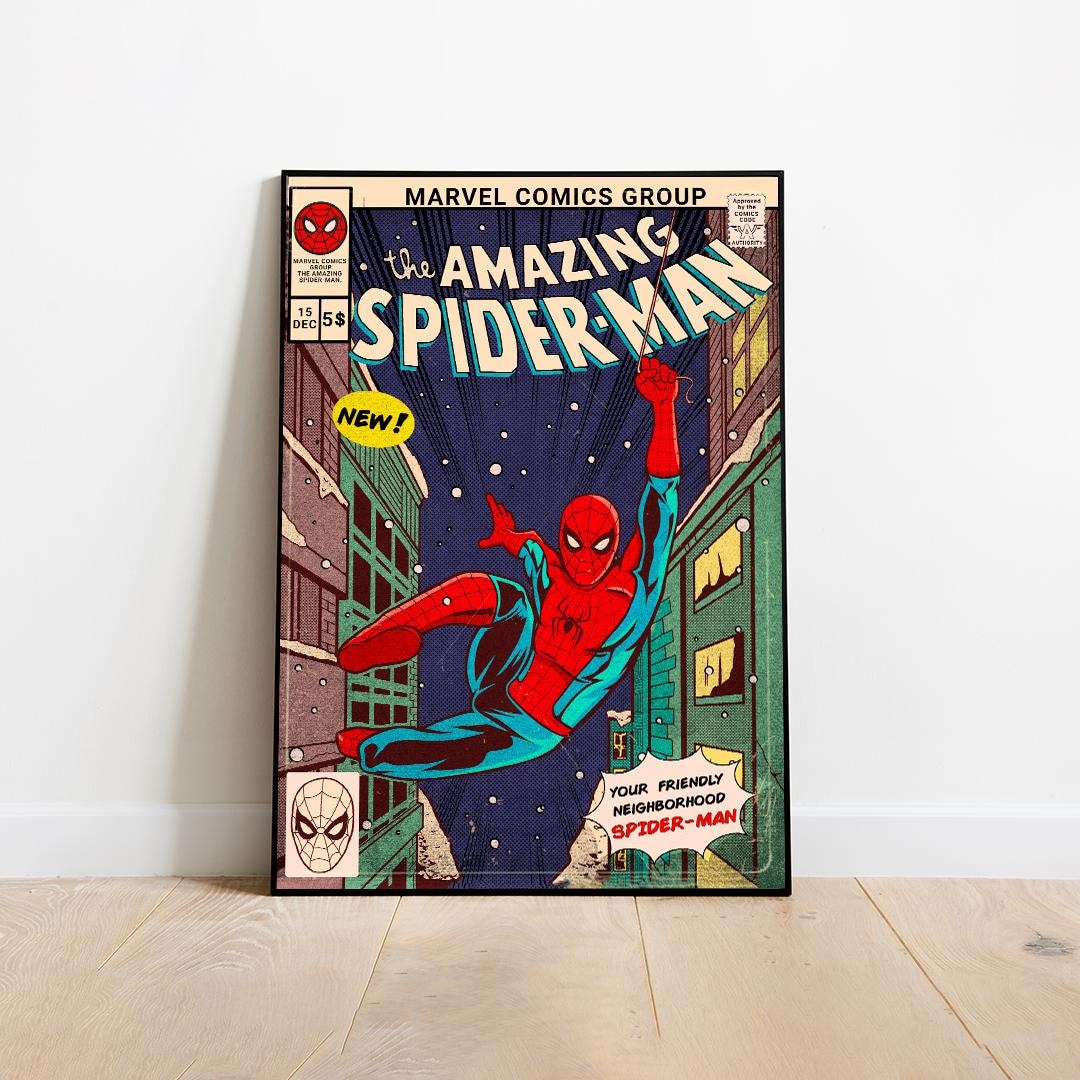 Spiderman Comic Book Poster, Marvel Superhero Print - Etsy