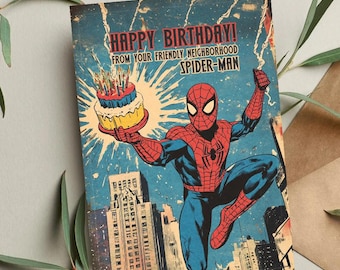 Biglietto Auguri Compleanno Per Fratello Con Spider-Man – UK Greetings – Con Lamina Argento E Busta - 6