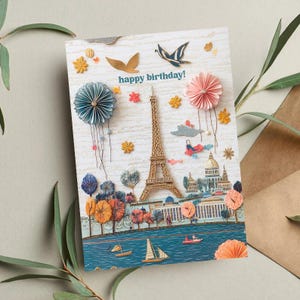 Paris Birthday Card, Paris Print, Paris, Birthday Card, Funny Card, Funny Birthday Card, Anniversary Card, Love Card, Paris Art