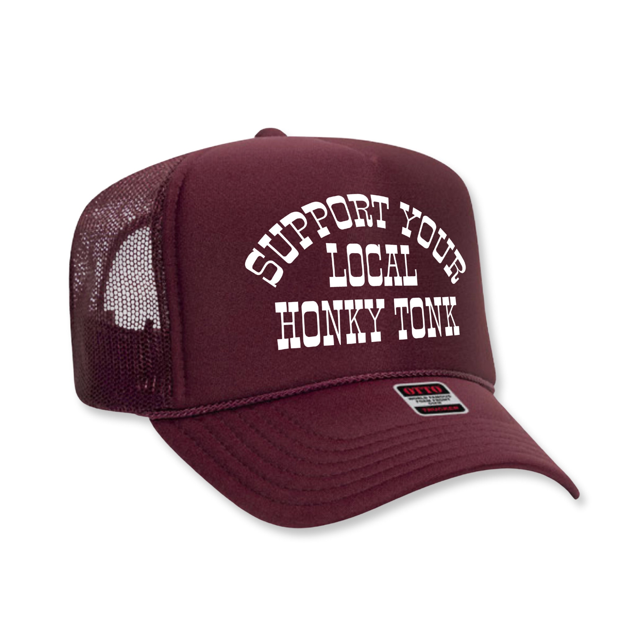 Support Your Local Honky Tonk Trucker Hat, Cowboy Trucker Hat, Country Trucker Hat, Trendy Trucker Hat