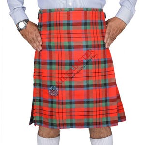 Clan Macduff Ancient Tartan Kilt for Men - Traditional Scottish Highland Kilt - Custom Made 8 Yard Acrylic Tartan Kilt