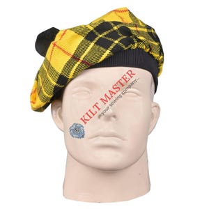 MacLeod of Lewis Tartan Tam O&#39; Shanter Hat - Traditional Scottish Clan Beret for Men and Women