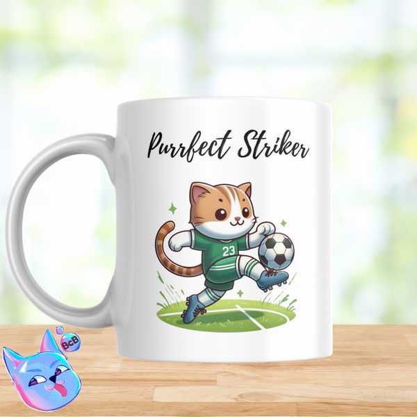 Soccer Cat, Sport, Sublimation download, Png downloads, Sport mug files, Football png, Cat Playing Soccer, Instant download, Soccer gift