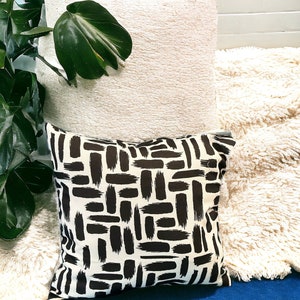 Black & White Abstract Pillow