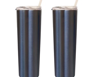 Deep Blue Stellar 20 oz. Skinny Steel (2 Pack) Double Wall Stainless Tumbler