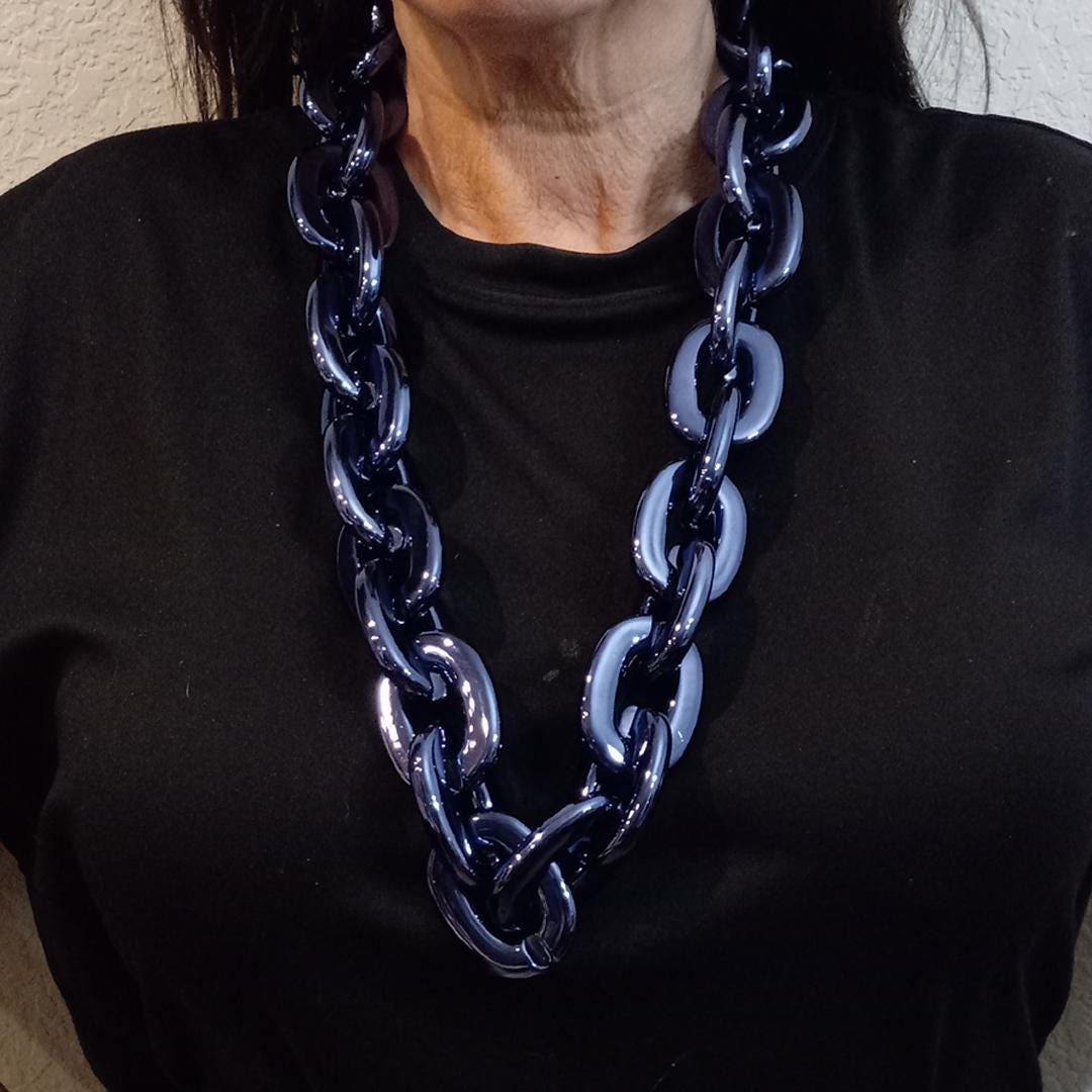 Hip-hop Rapper Big Chunky Fake Chain, Super Long Detachable, Non-fading ...