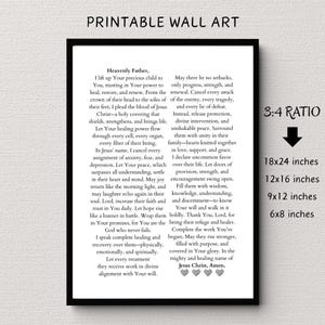 Christian cancer recovery prayer wall art printable surgery chemo post operation get well gift for cancer patient digital download decor
