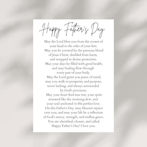 Vatertagssegen Karte für Papa Christliche Gebetskarte Digitaler Download Religiöses Geschenk für Ihn Sofortiger Download für Vater