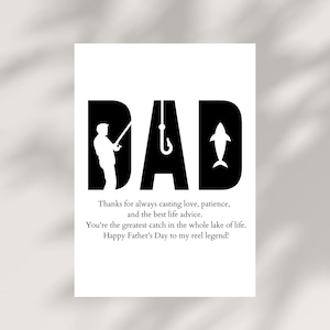 Carte de fête des pères amusante pour papa, pêche, humour, carte imprimable, téléchargement immédiat, carte de fête des pères numérique pour papa pêcheur, des enfants