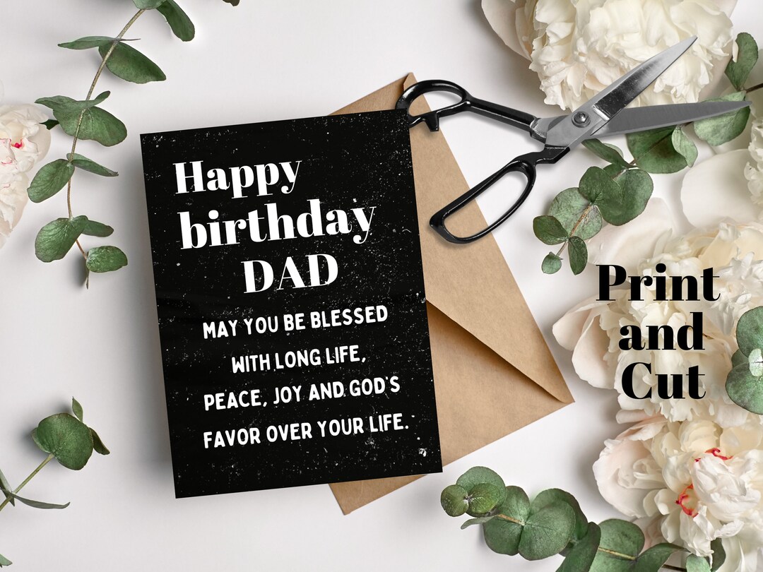 Happy Birthday Dad Greeting Printable Card - Etsy