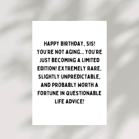You are Limited Edition, Inspirational Birthday Greeting Card You are Limited Edition, Inspirational Birthday Greeting Card