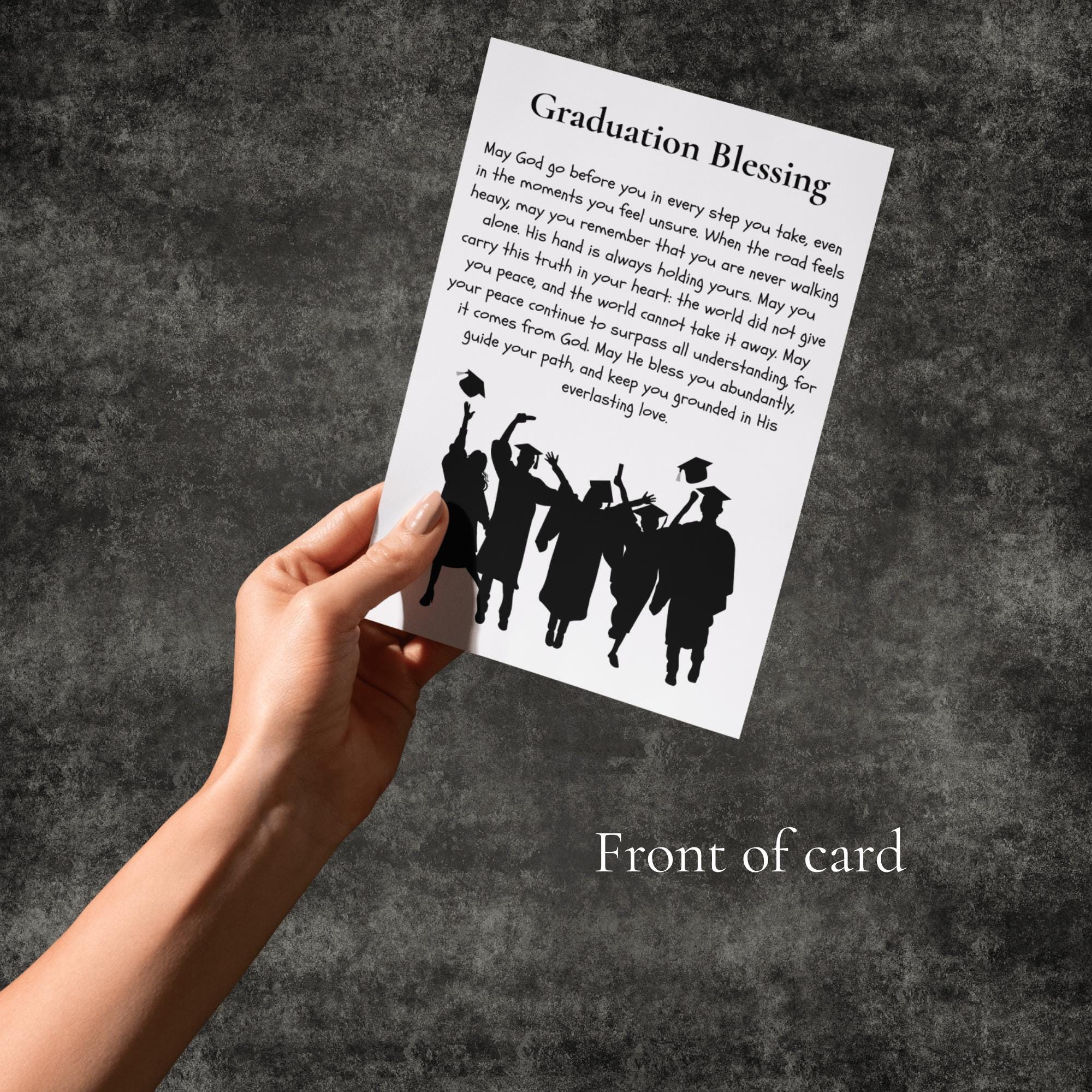 Graduation Blessing Card PRINTABLE Christian Prayer Religious Gift Grad ...