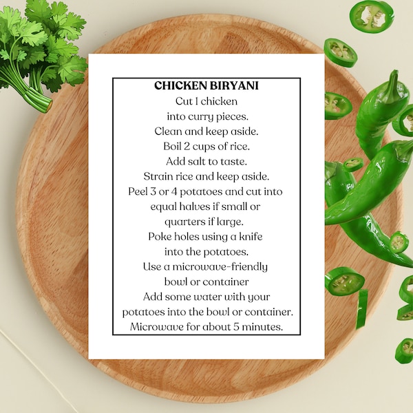 Indian Foods, Chicken Biryani Recipe, Simple And Easy Recipe, Digital Printable Food Recipe, Indian Cuisine, Indian Spices, New Cook, Spicy