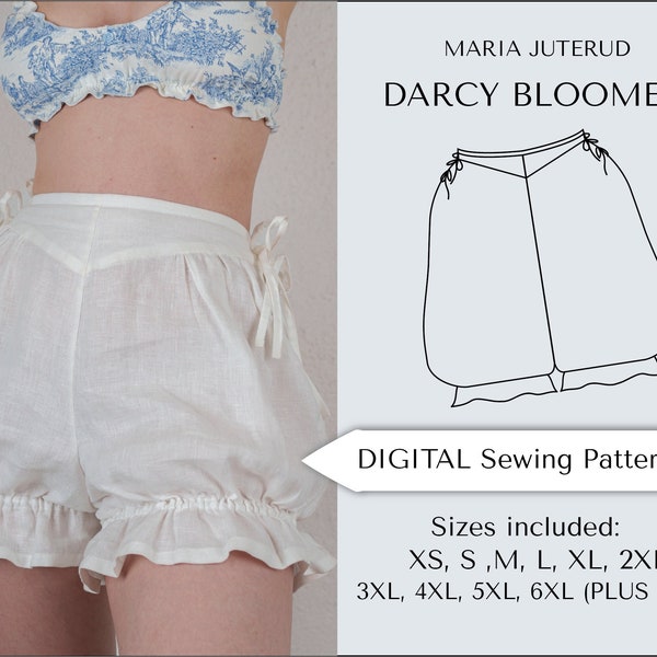Darcy Bloomers Sewing Pattern: V-Waist, Historical Style (PDF Pattern)