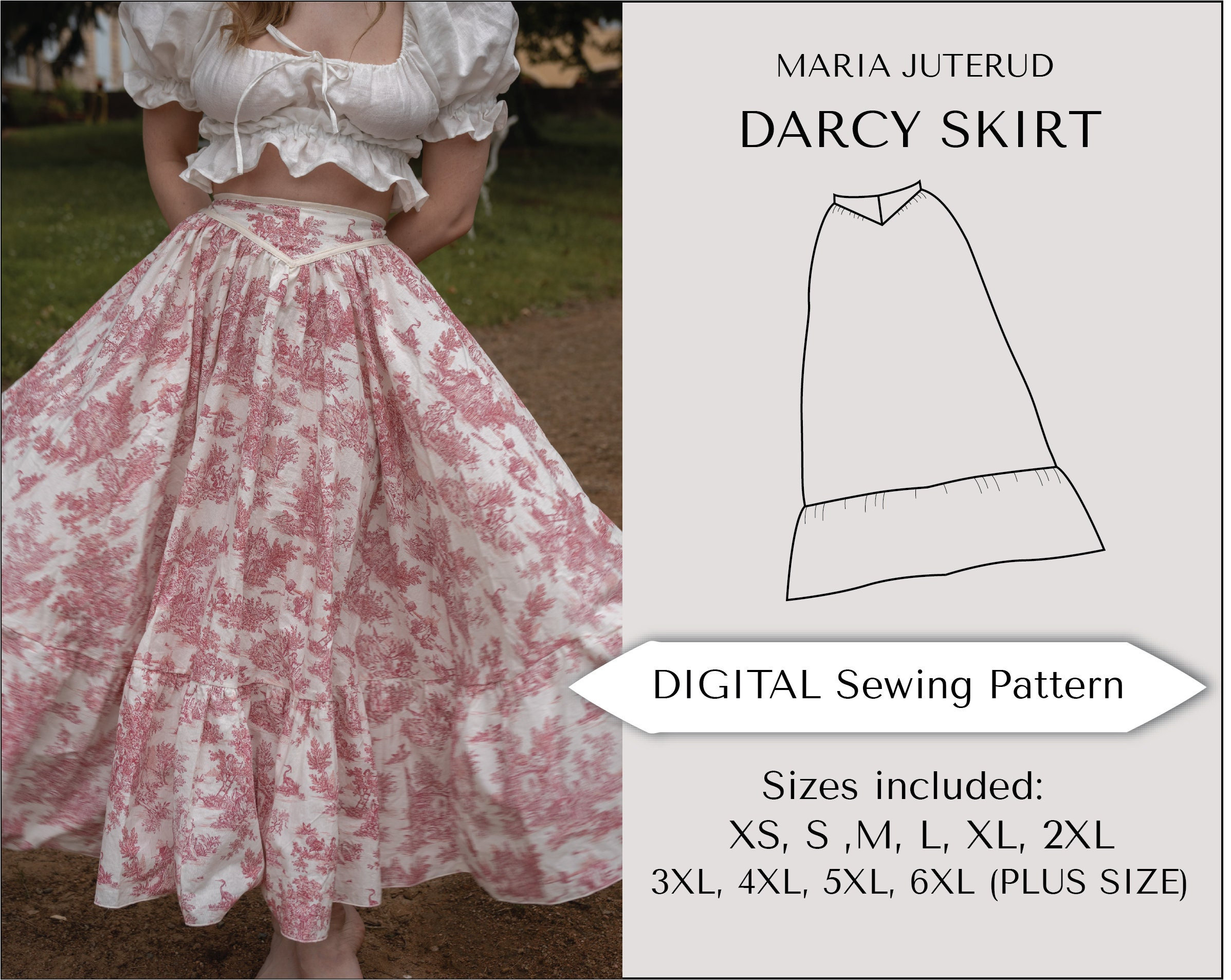 Skirt With Yoke - Etsy