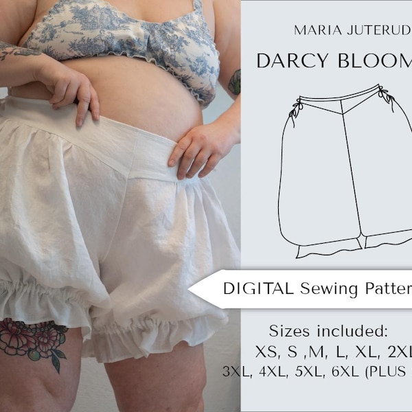 Cartamodello per Darcy Bloomers: ispirato alla storia, taglie dalla XS alla 6XL (download digitale)