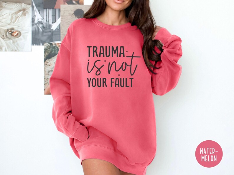 Recovery Sweaters Trauma Recovery Sweatshirt, Comfort Colors Crewneck, Mental Health ...
