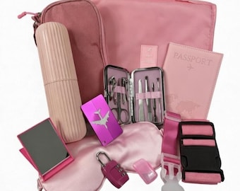 Kit esencial de cesta de viaje Ultimate Travel Hamper / Regalo / Pasaporte / Equipaje / Aventura