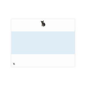 Frenchie blauw-bruine ansichtkaartbundel met enveloppen | Perfect voor wenskaarten, bedankkaarten en seizoenskaarten
