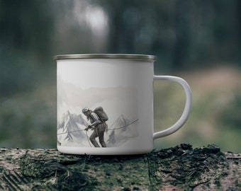 Climbing To The Summit Mug, Natures Ascent Mug, Gift For Mountain Explorers, Vertical Thrill Cup, Outdoor Bliss, Camping Cup, Adventure Mug