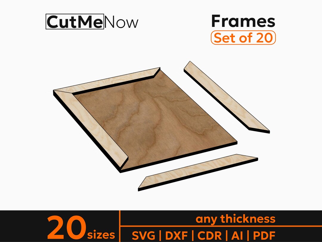 First Cut Frame Picture Frame Laser Cut File DIY Frames SVG DXF Cnc Set - Etsy