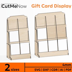 Geschenkkarte Aufsteller SVG Laser Cut Datei (4mm)