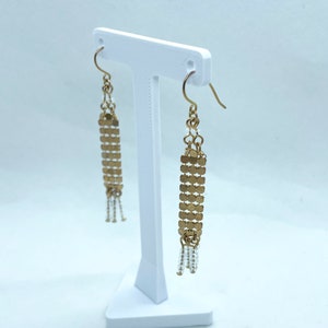 Vintage Gold and Crystal dangle earrings
