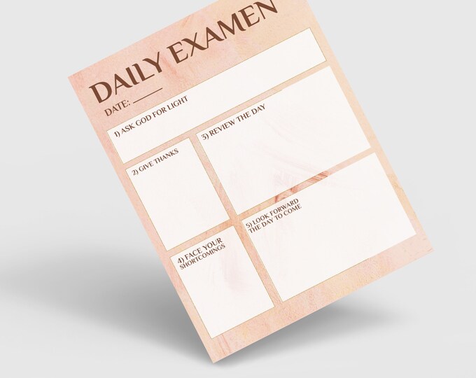 Ignatian Examen Guide Printable PDF - 5-step Daily Spiritual Reflection ...