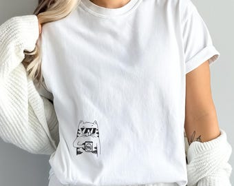 Funny Cat Coffee Lover Meme Graphic T-shirt