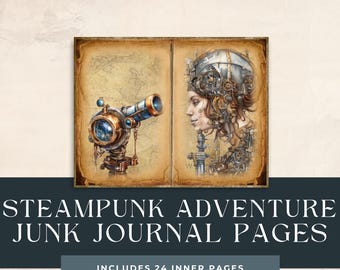 Steampunk Adventure Journal Pages