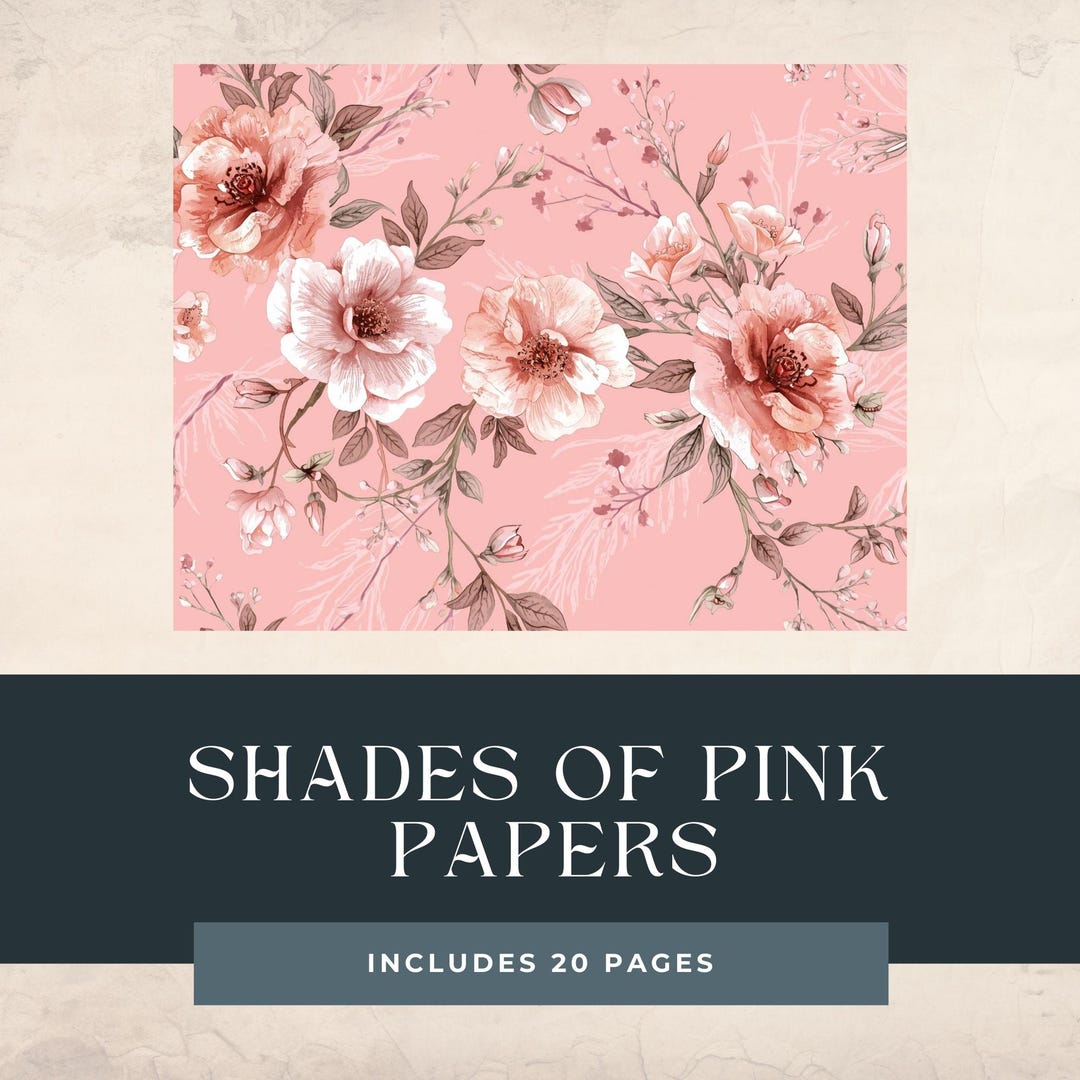 Shades of Pink Papers (digital Download) - Etsy