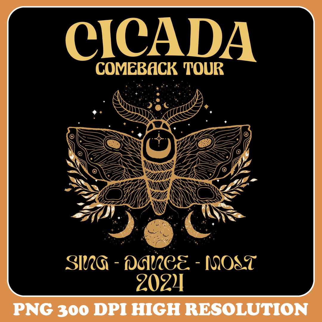 Cicada Comeback Tour 2024 PNG, Sing Dance Molt PNG, Summer Scream ...