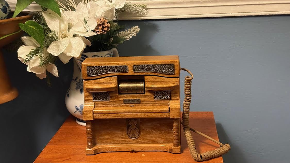Vintage Telephone With Music Box Grand Ole Opry Piano : Novelty