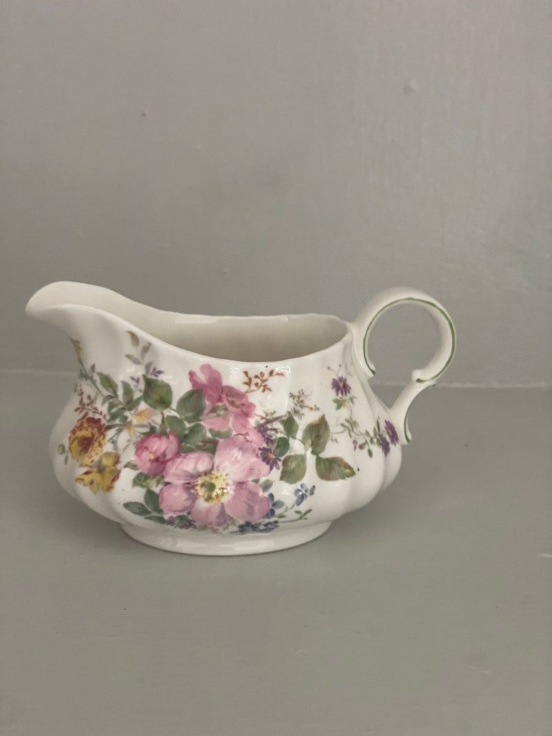 Vintage Royal Doulton Arcadia Milk/Creamer Jug Floral, England English Fine Bone China image 2