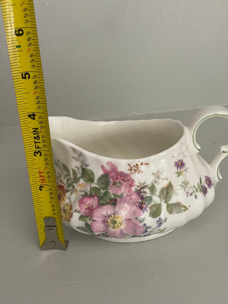 Vintage Royal Doulton Arcadia Milk/Creamer Jug Floral, England English Fine Bone China image 7