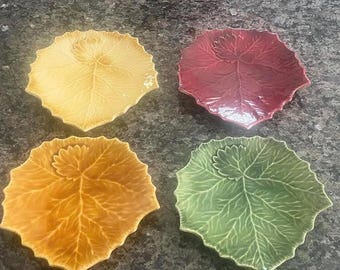 Williams Sonoma Set of 4 Leaf Plates Made in Italy