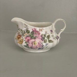 Vintage Royal Doulton Arcadia Milk/Creamer Jug Floral, England English Fine Bone China image 1