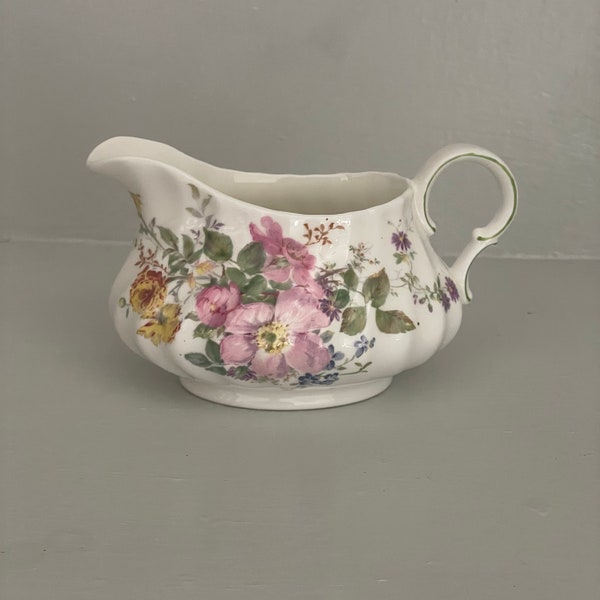 Vintage Royal Doulton Arcadia Milk/Creamer Jug Floral, England English Fine Bone China