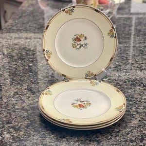 Antique WH Grindley & Co. Ivory, Reg No 714550, Set of 4 Dinner