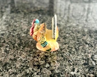 ヴィンテージ風セラミック製七面鳥型ナプキンホルダー：感謝祭のテーブルデコレーション