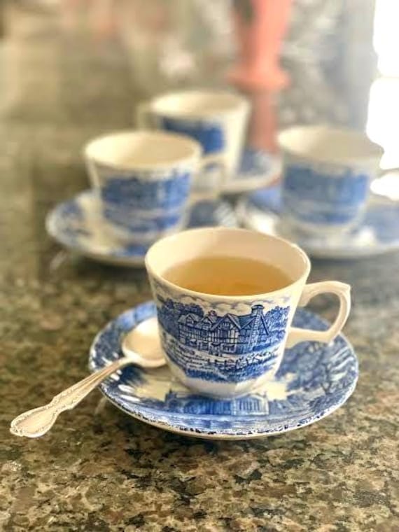 Royal Essex Ironstone Tea Cups and Saucers (set of 4